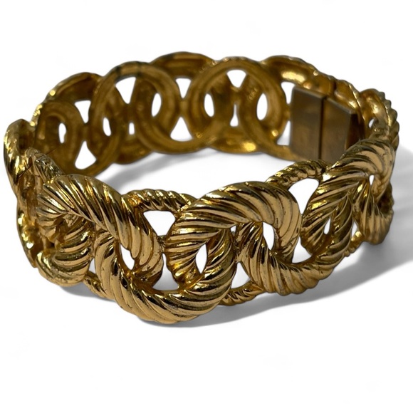 ❤️ Vintage Napier Gold Tone ‘Regency’ Circle Link Bracelet - Picture 5 of 5